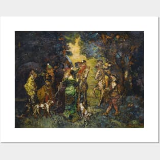 The Hunting Meeting by Adolphe Monticelli Posters and Art